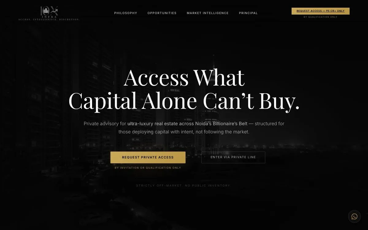 10x Infra website homepage designed by GotechDigi