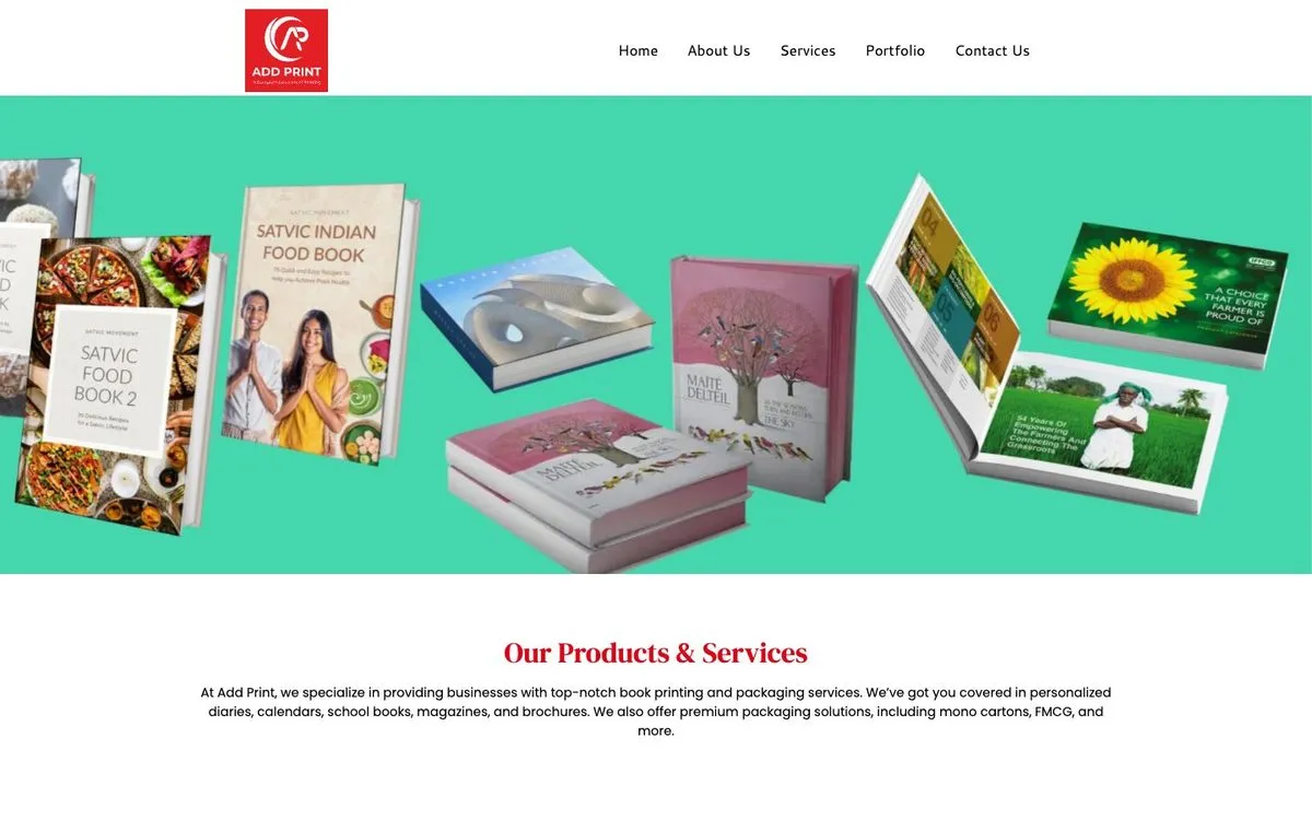 AddPrint website homepage designed by GotechDigi