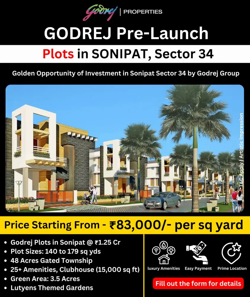 Godrej plots, Sonipat ad creative designed by GotechDigi