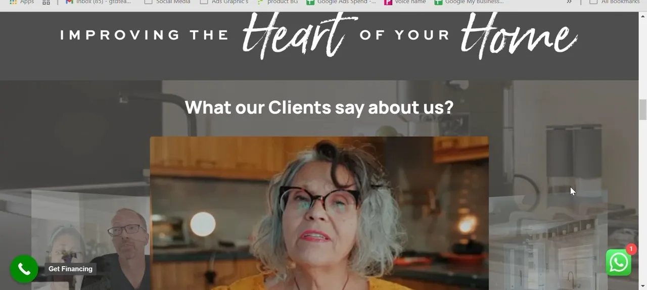 Millo Kitchens website hero reading Improving the Heart of Your Home