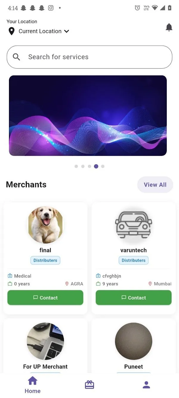 Mszila app screen 1