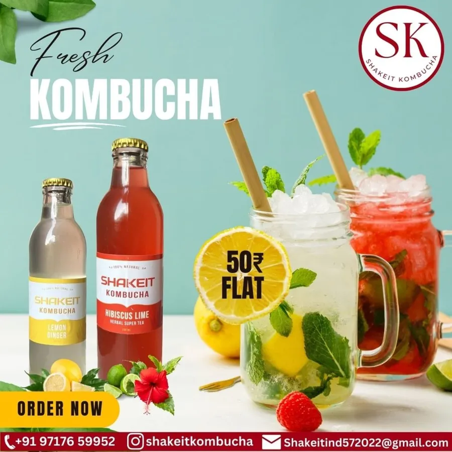 Shakeit Kombucha Offer social media post designed by GotechDigi